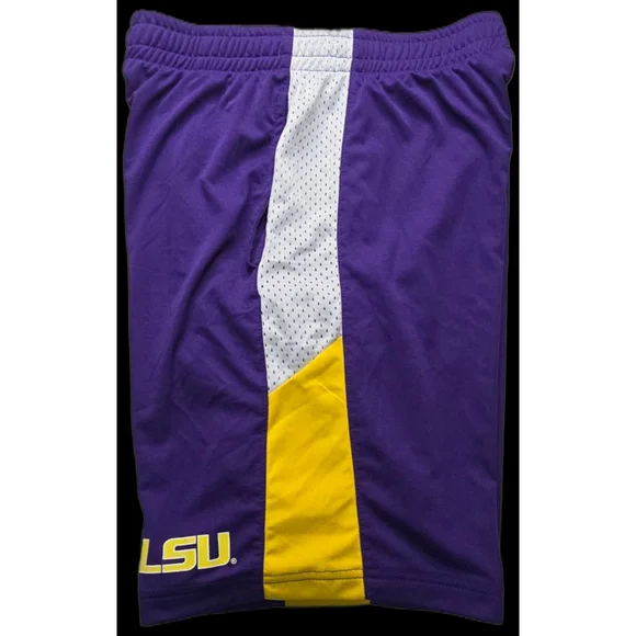 LSU Tigers Colosseum Athletic Shorts Mens M Purple NCAA Basketball Gym Training - Picture 9 of 11